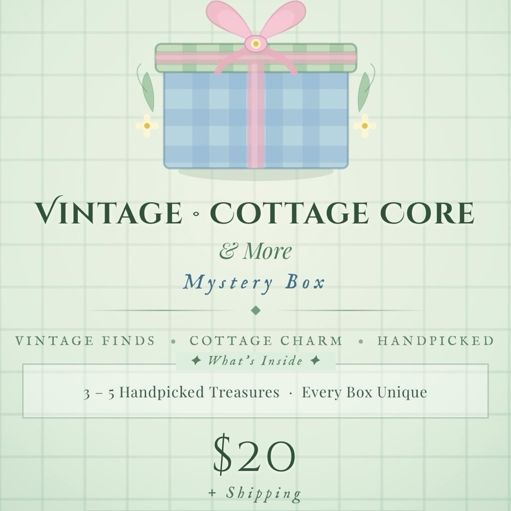 Vintage & Cottagecore Mystery Box | 3–5 Handpicked Treasures | Surprise Gift